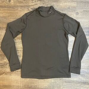 NIKE Pro Warm Mock Neck Insulated Compression Shirt Boys Athletic Size M 8-10